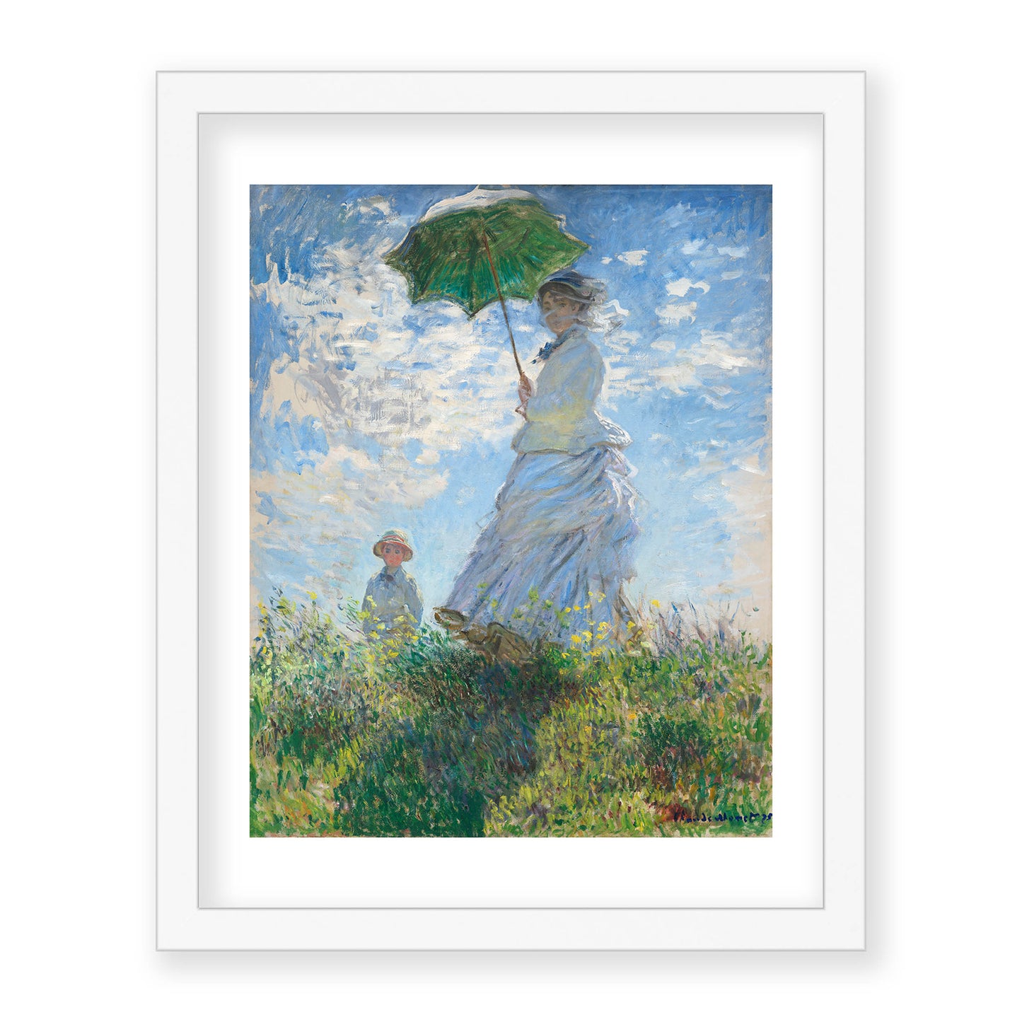 Claude Monet - Woman with a Parasol / Madame Monet and Her Son