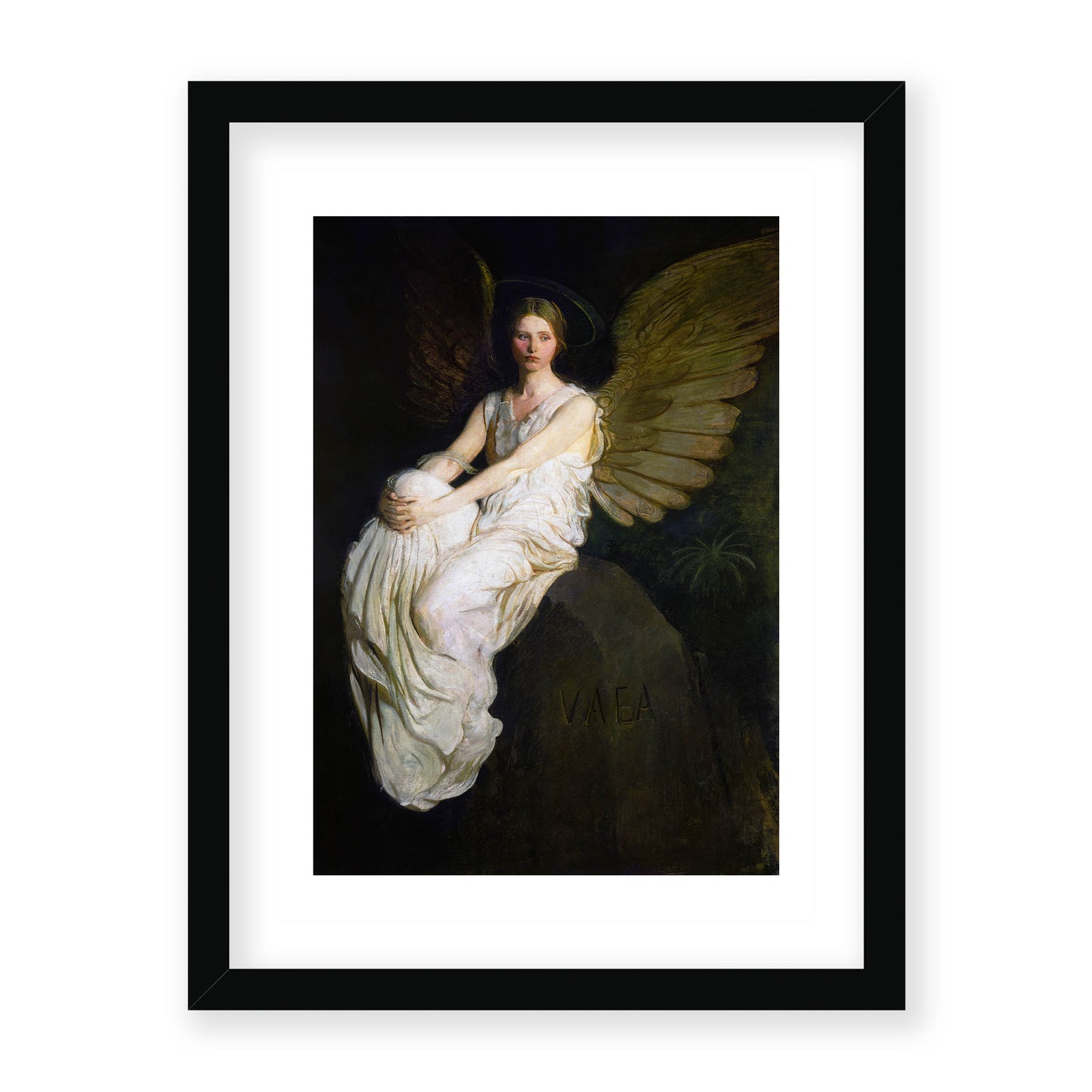 Abbott Handerson Thayer - Stevenson Memorial. Black Framed and Mounted Print