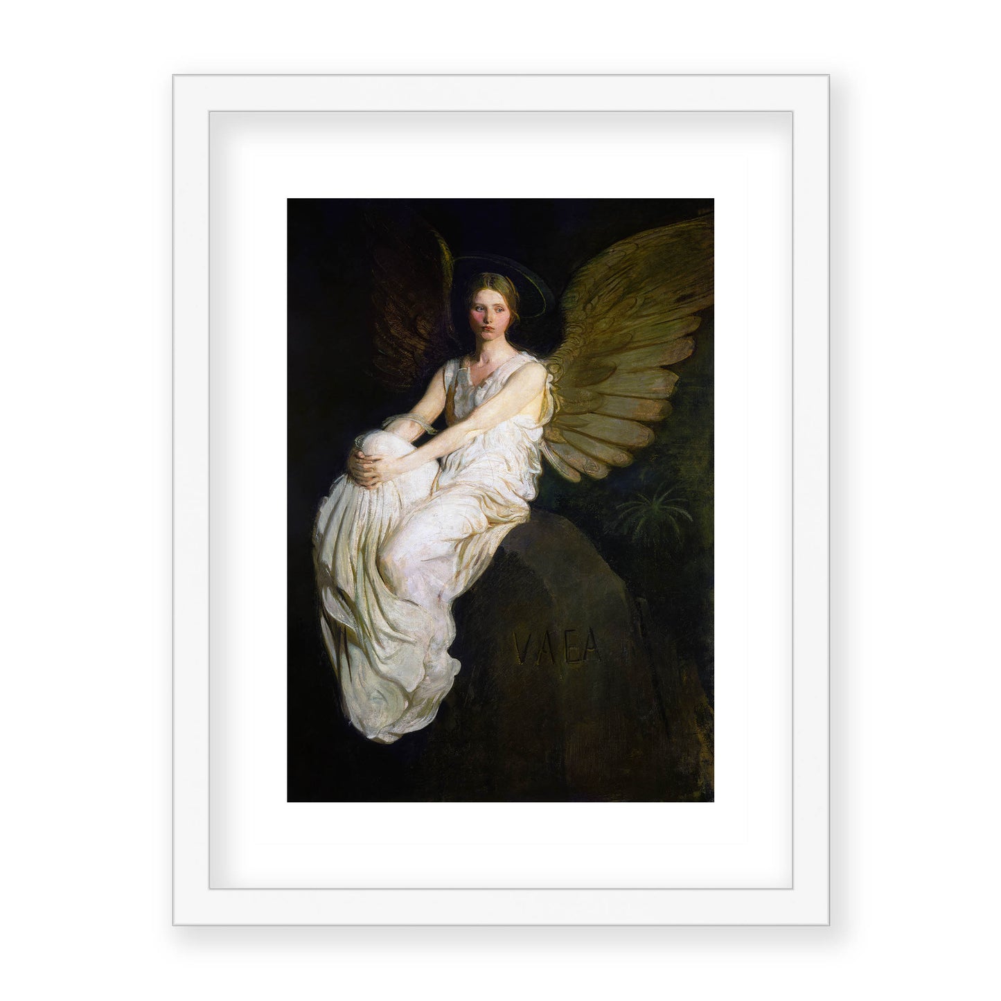 Abbott Handerson Thayer - Stevenson Memorial. White Framed and Mounted Print