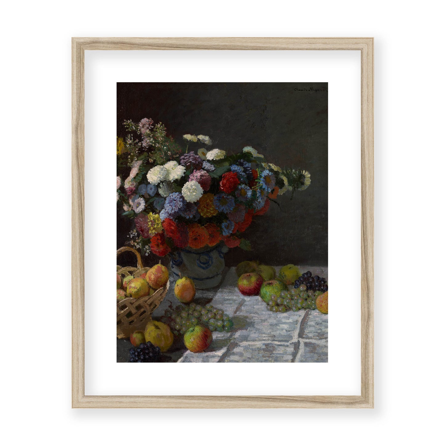 Claude Monet - Still life with flowers and fruit