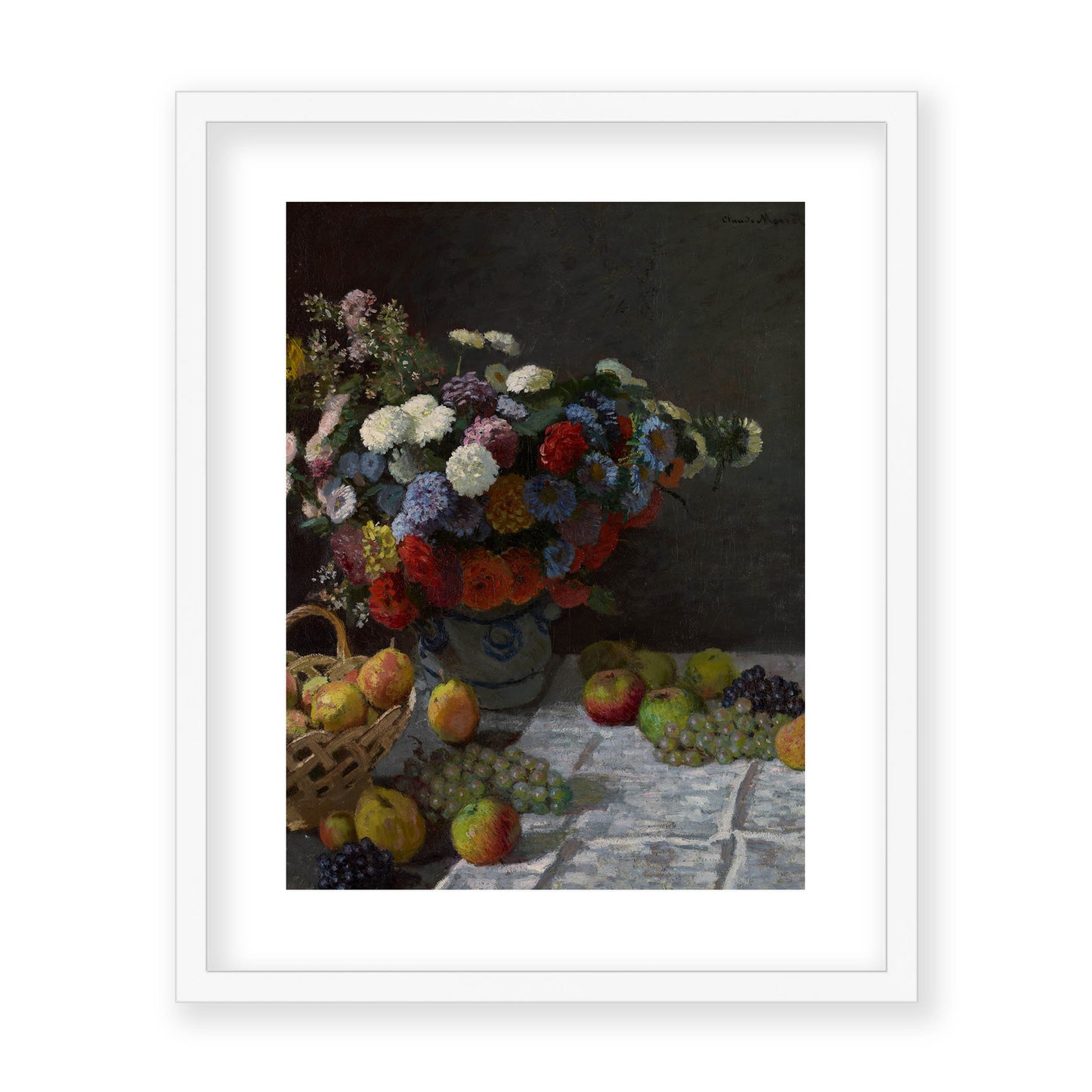 Claude Monet - Still life with flowers and fruit