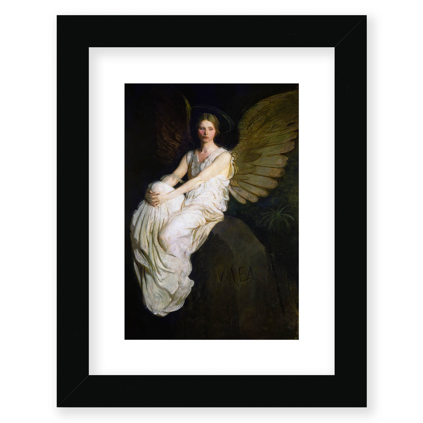 Abbott Handerson Thayer - Stevenson Memorial. Black Framed and Mounted Print