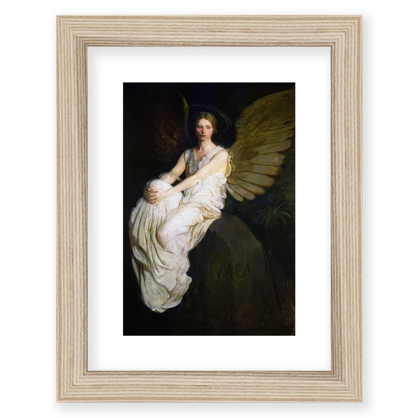 Abbott Handerson Thayer - Stevenson Memorial. Natural Wood Framed and Mounted Print