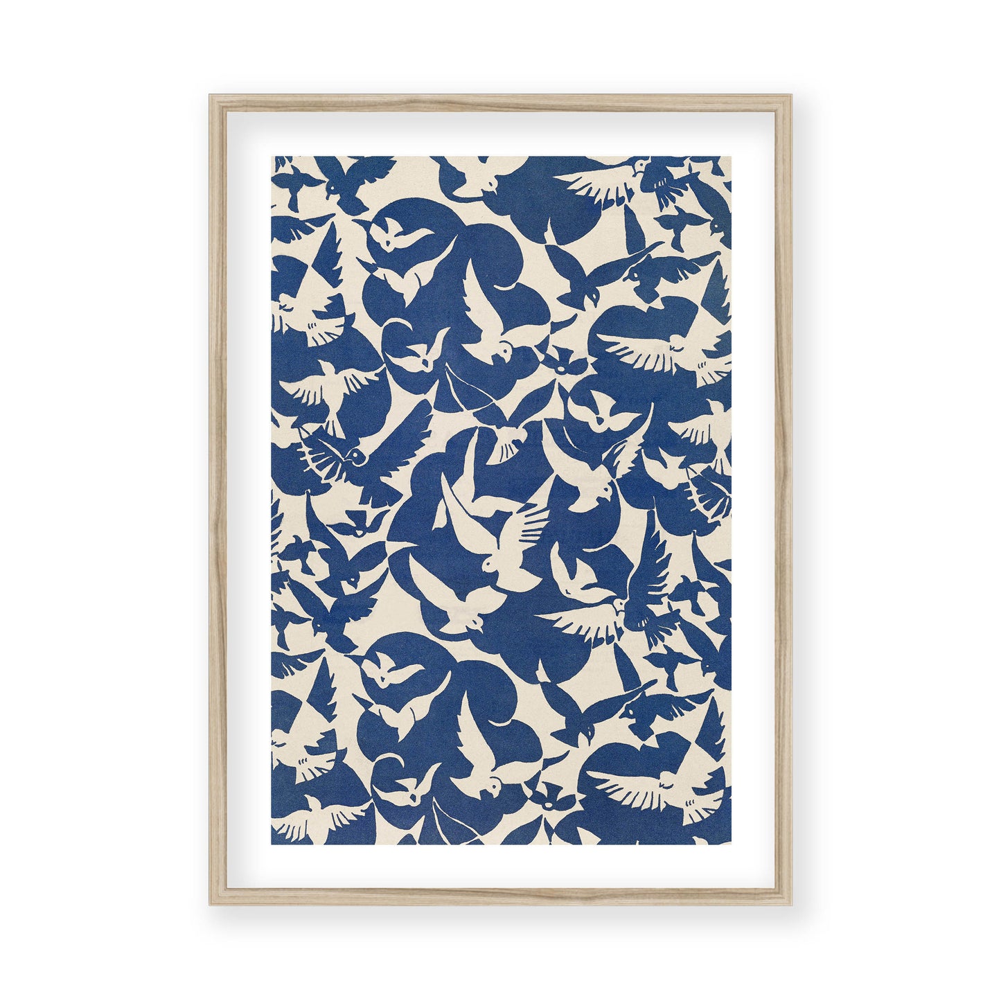 Unknown - Pigeons in white and blue