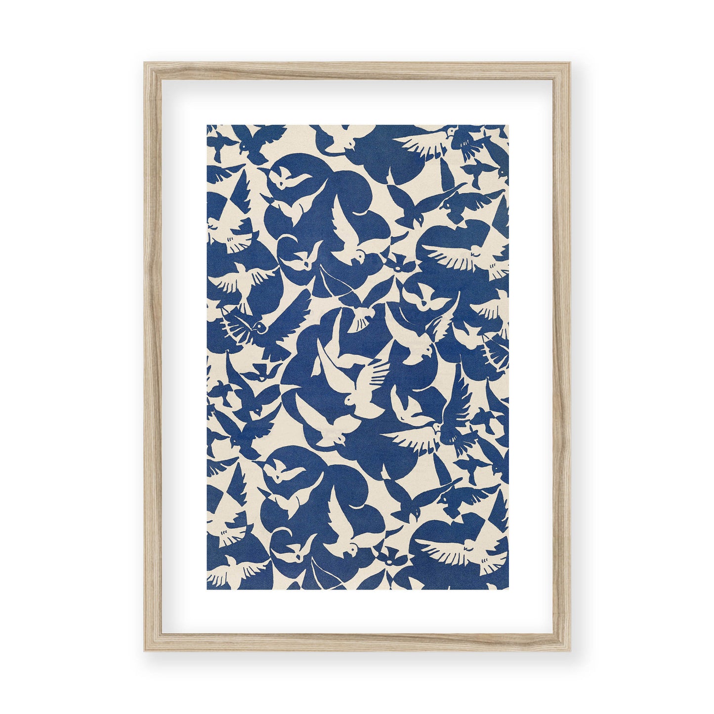 Unknown - Pigeons in white and blue