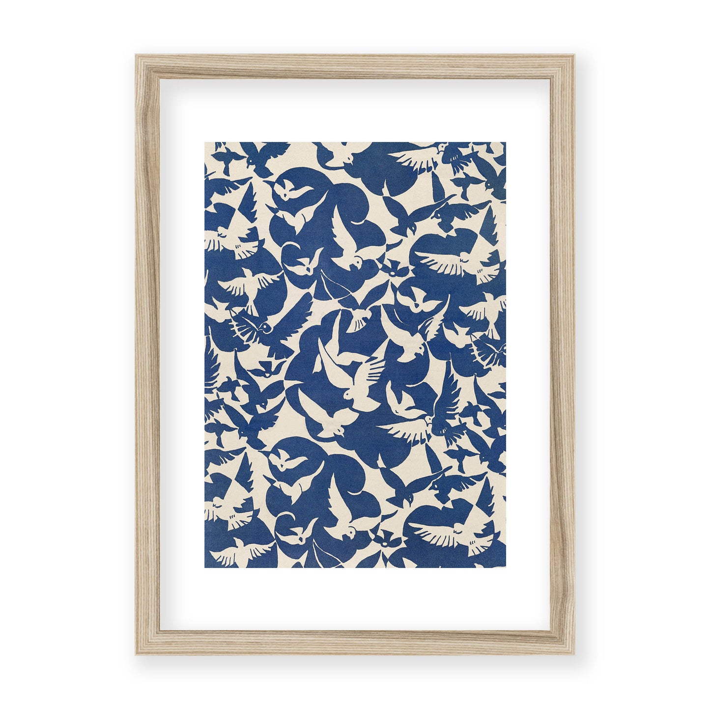 Unknown - Pigeons in white and blue