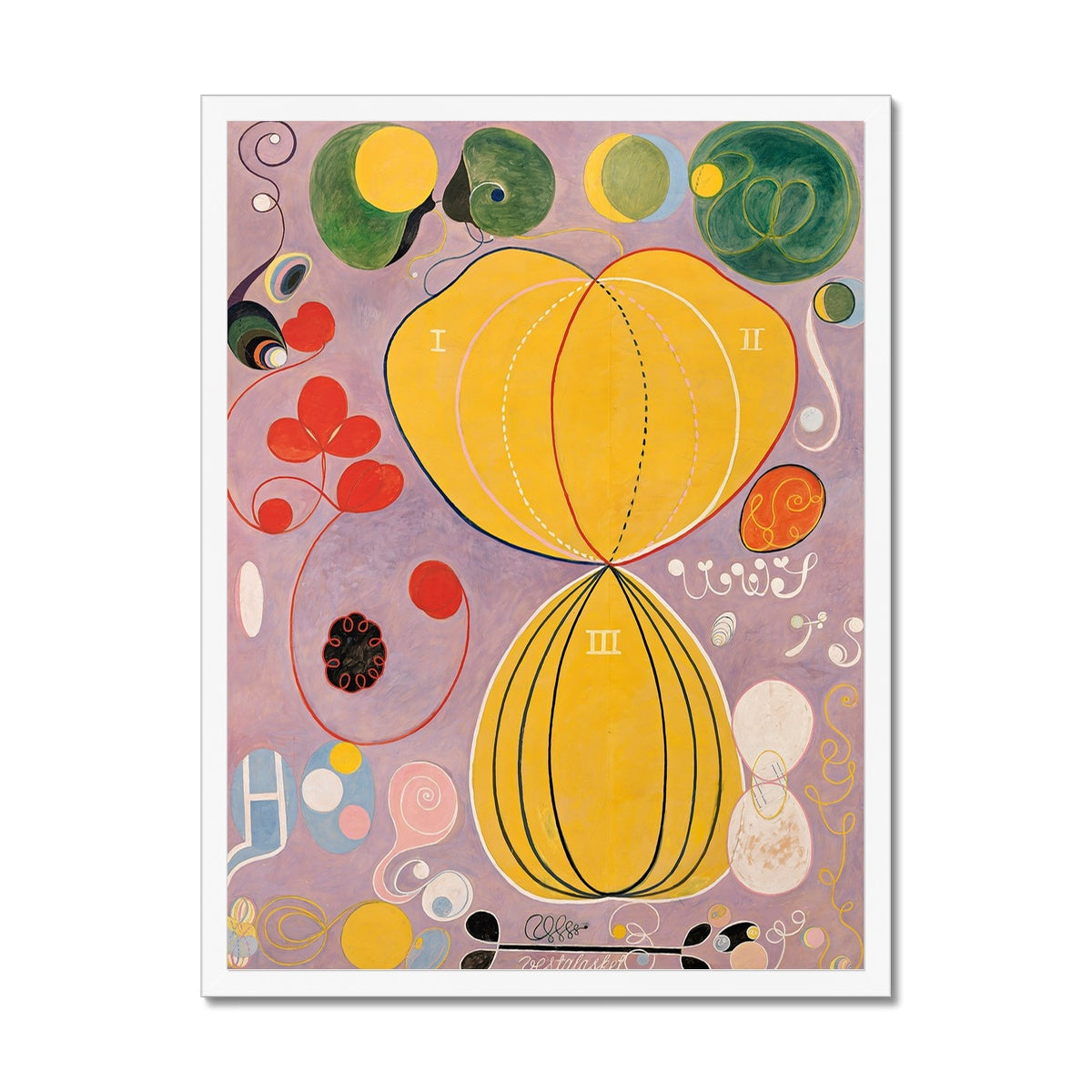 Hilma af Klint - The Ten Largest, No. 7, Adulthood (No Border) Framed Print