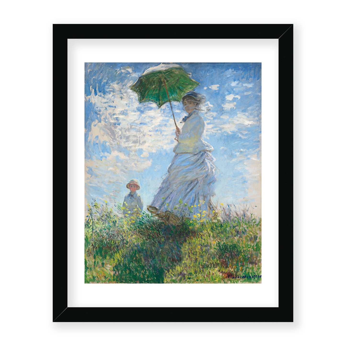 Claude Monet - Woman with a Parasol / Madame Monet and Her Son