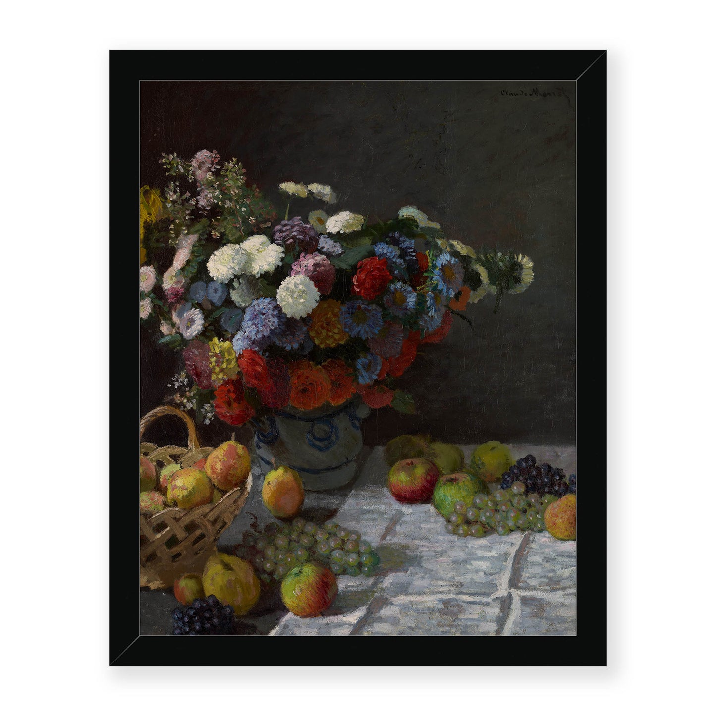 Claude Monet - Still life with flowers and fruit