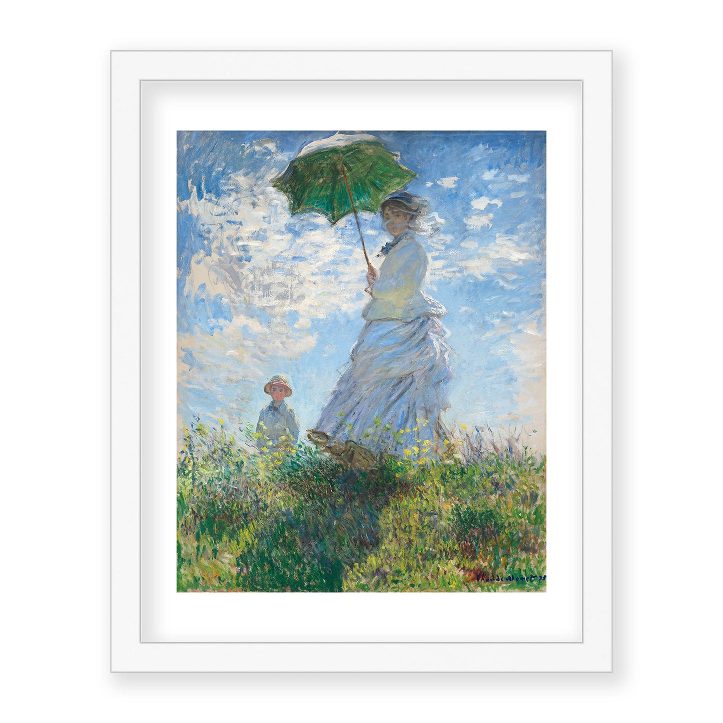 Claude Monet - Woman with a Parasol / Madame Monet and Her Son