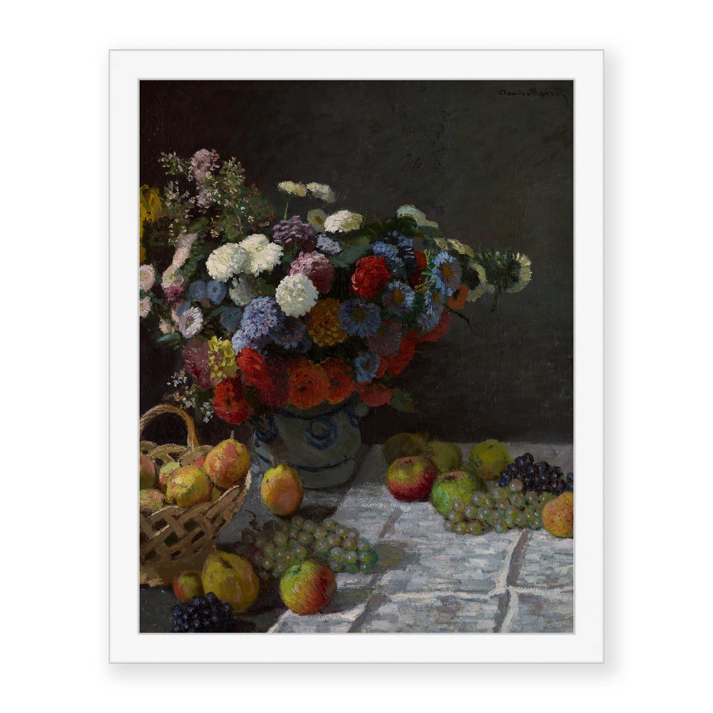 Claude Monet - Still life with flowers and fruit