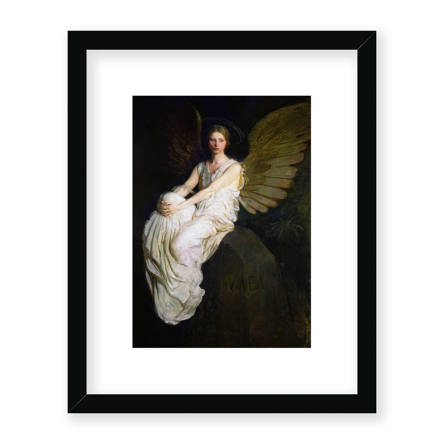 Abbott Handerson Thayer - Stevenson Memorial. Black Framed and Mounted Print