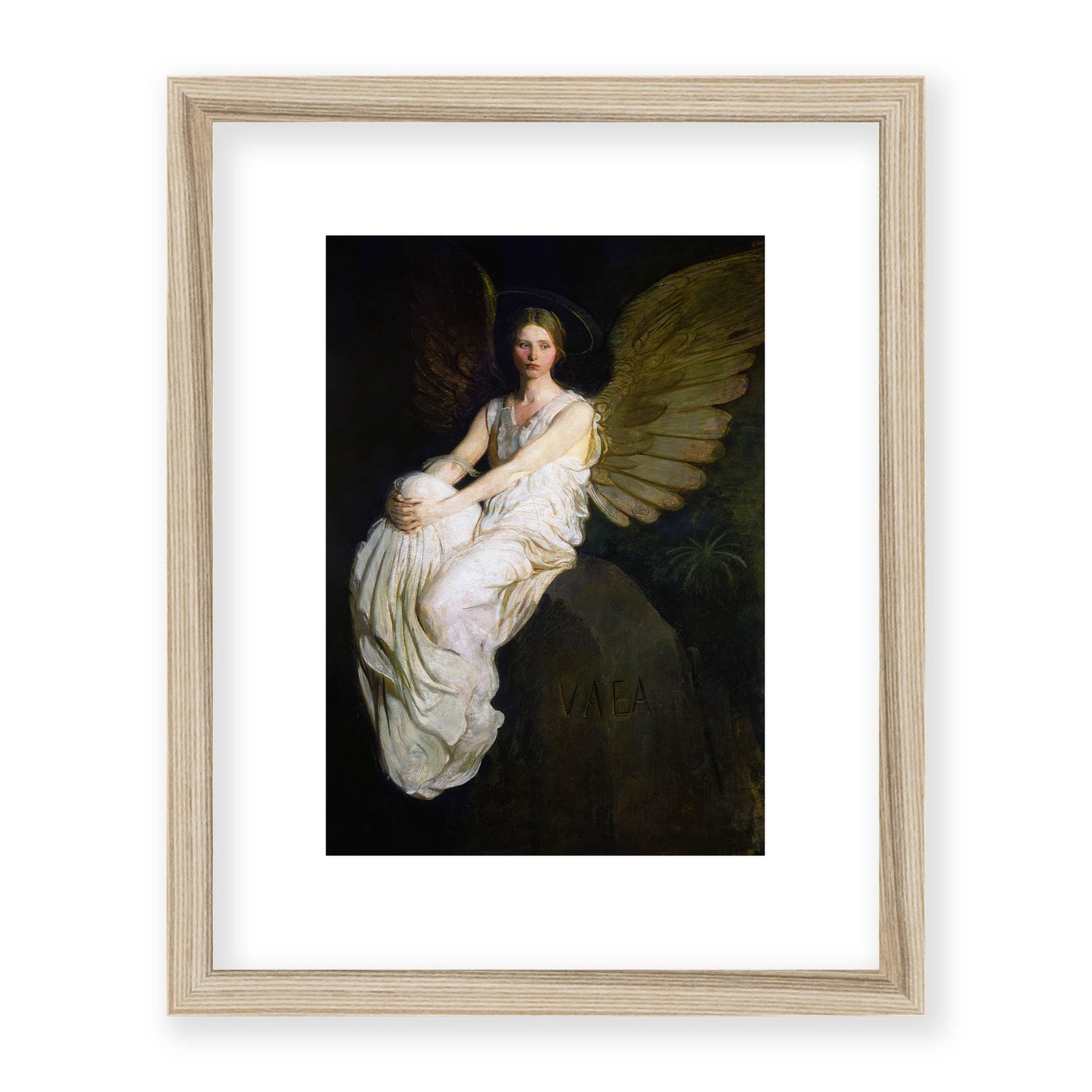 Abbott Handerson Thayer - Stevenson Memorial. Natural Wood Framed and Mounted Print