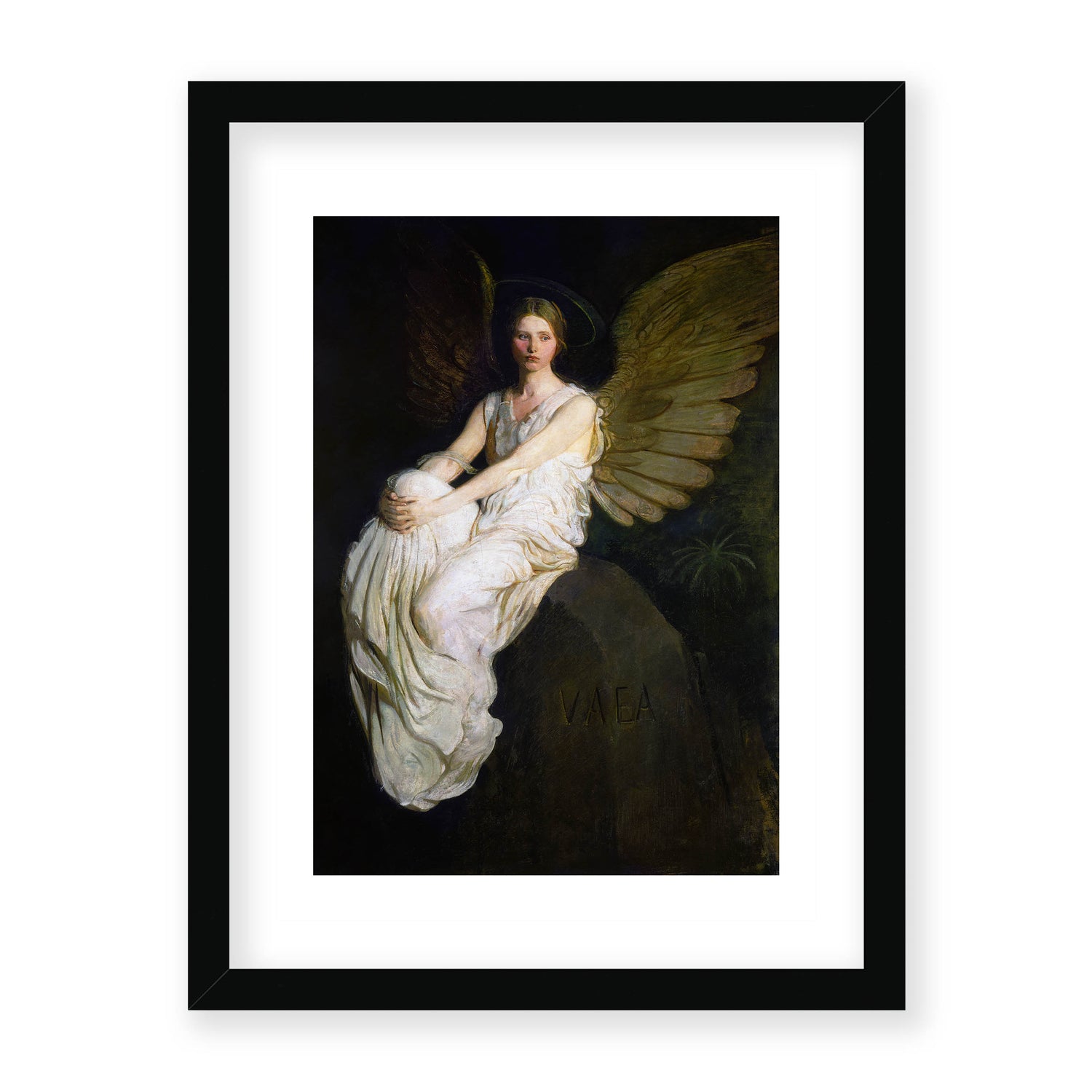 Abbott Handerson Thayer - Stevenson Memorial. Black Framed and Mounted Print
