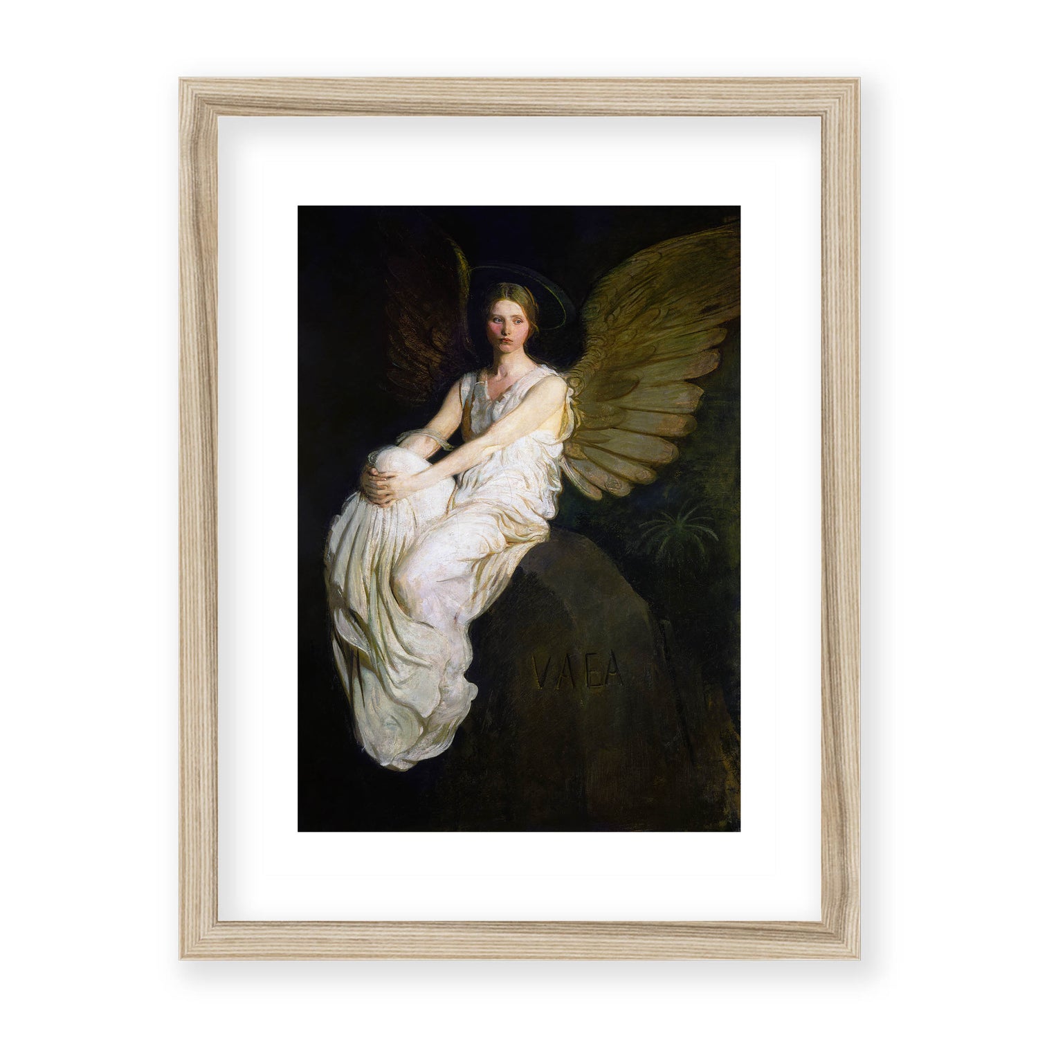 Abbott Handerson Thayer - Stevenson Memorial. Natural Wood Framed and Mounted Print