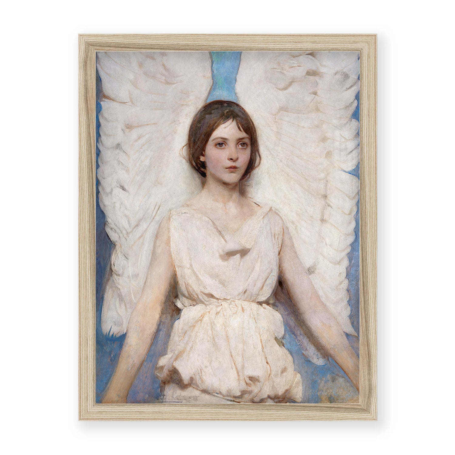 Abbott Handerson Thayer - Angel. Real Wood Famed Print