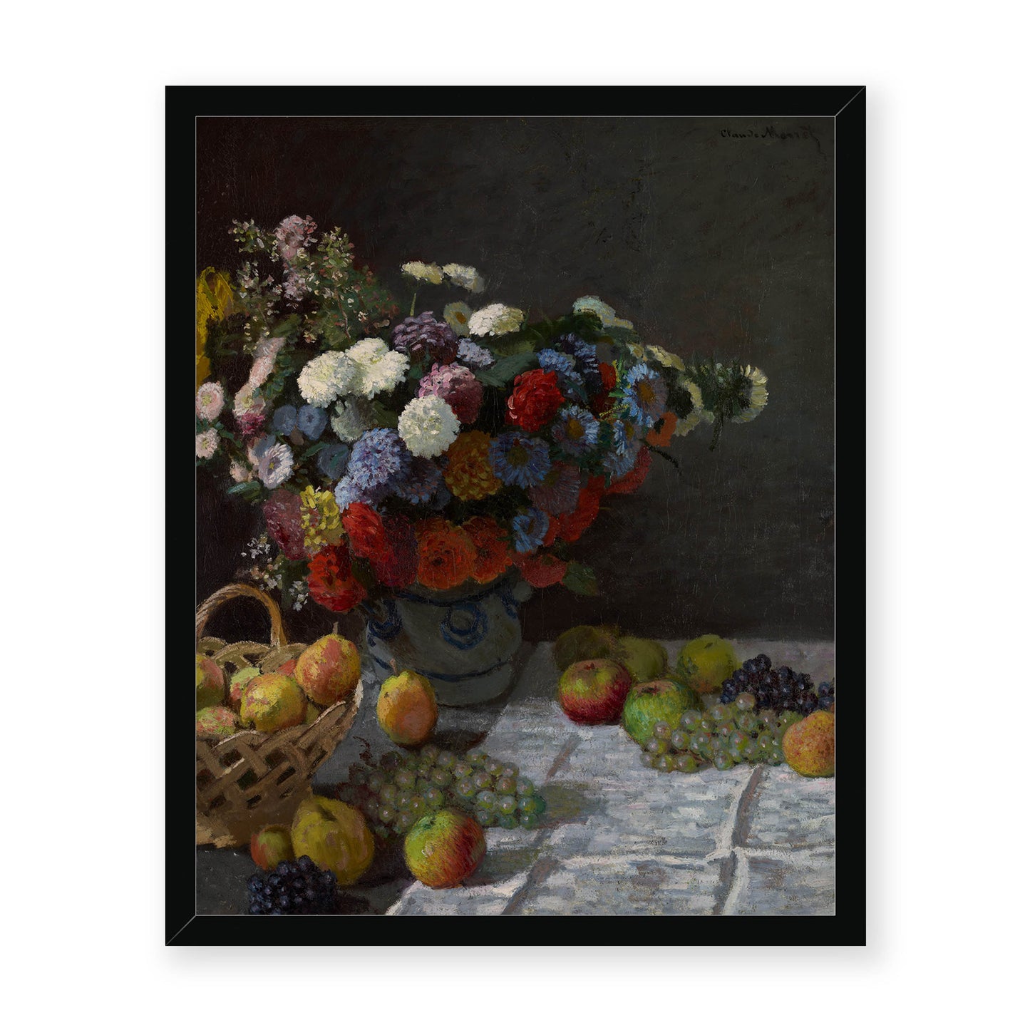 Claude Monet - Still life with flowers and fruit