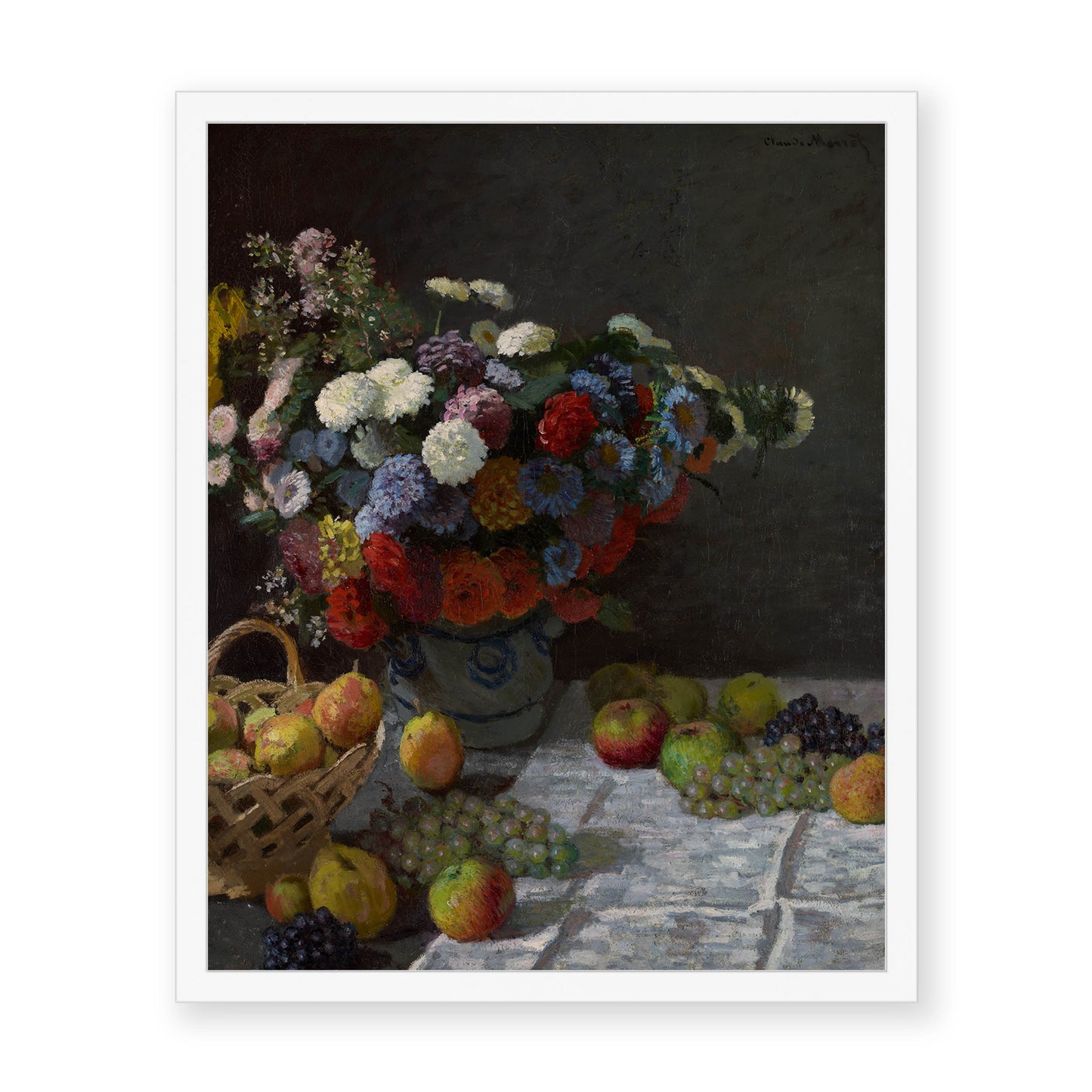 Claude Monet - Still life with flowers and fruit