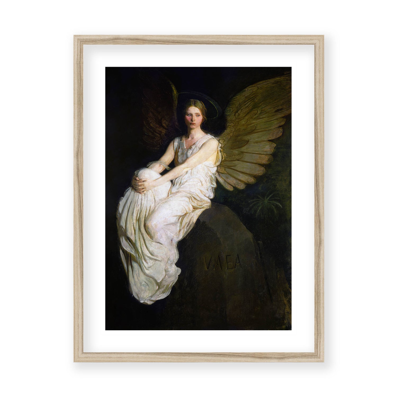 Abbott Handerson Thayer - Stevenson Memorial. Natural Wood Framed and Mounted Print