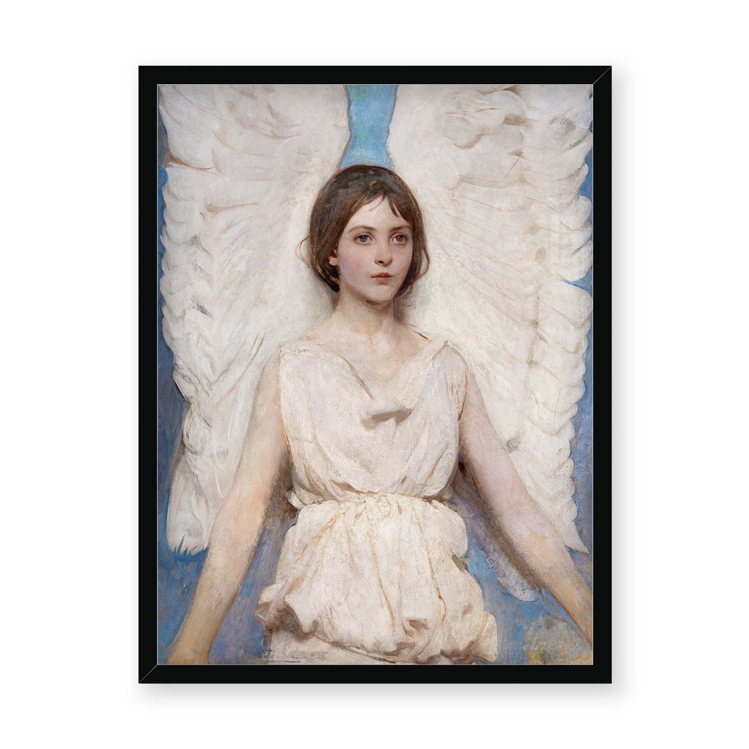 Abbott Handerson Thayer - Angel. Black Famed Print