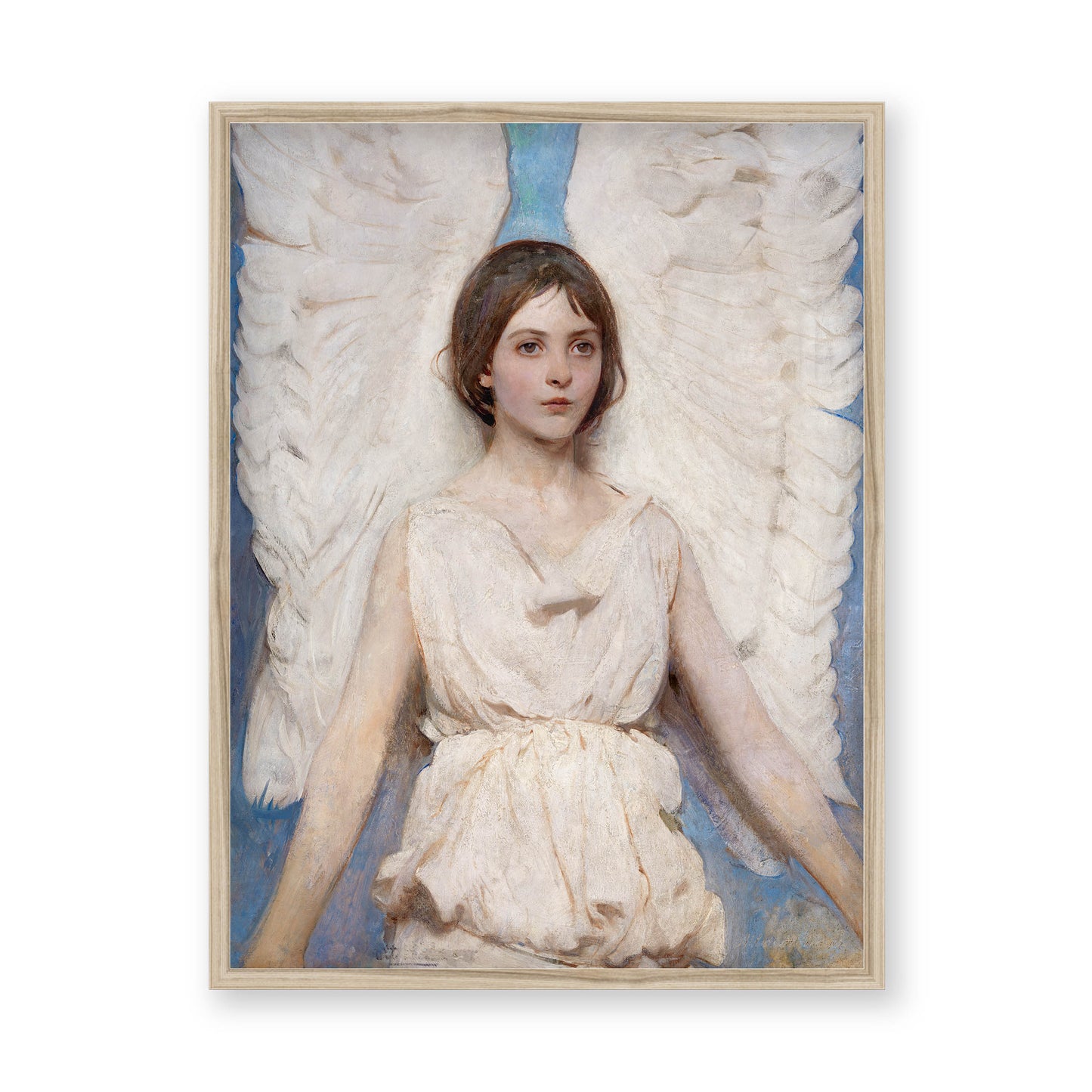 Abbott Handerson Thayer - Angel. Real Wood Famed Print