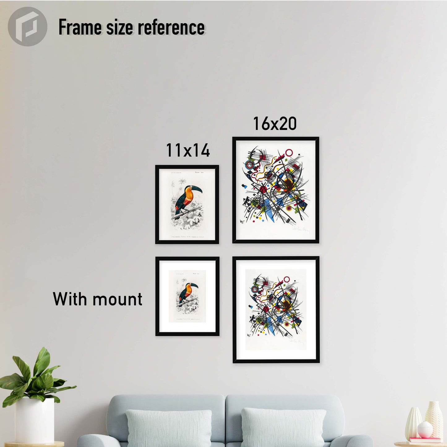 Frame size reference guide