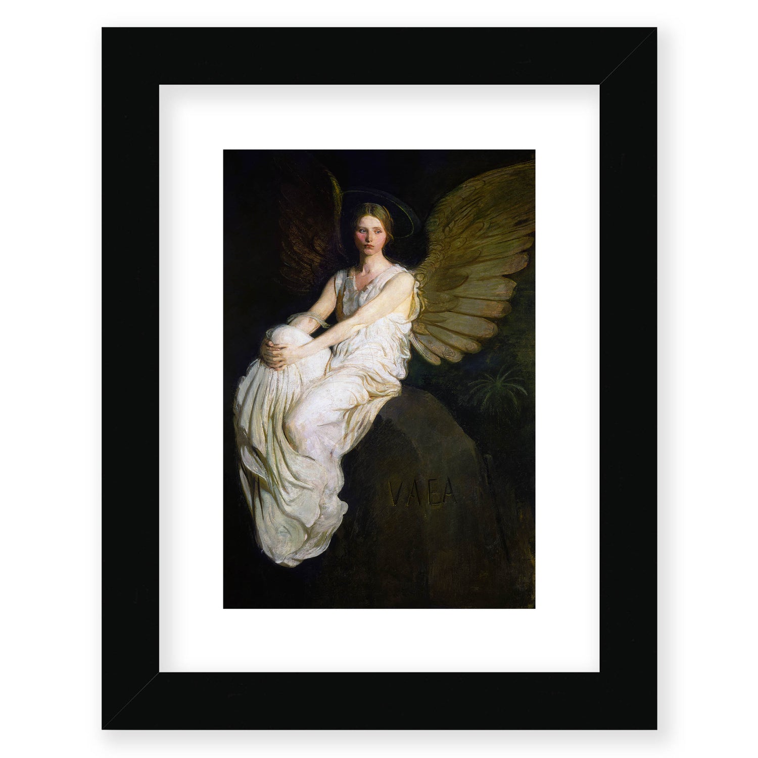 Abbott Handerson Thayer - Stevenson Memorial. Black Framed and Mounted Print