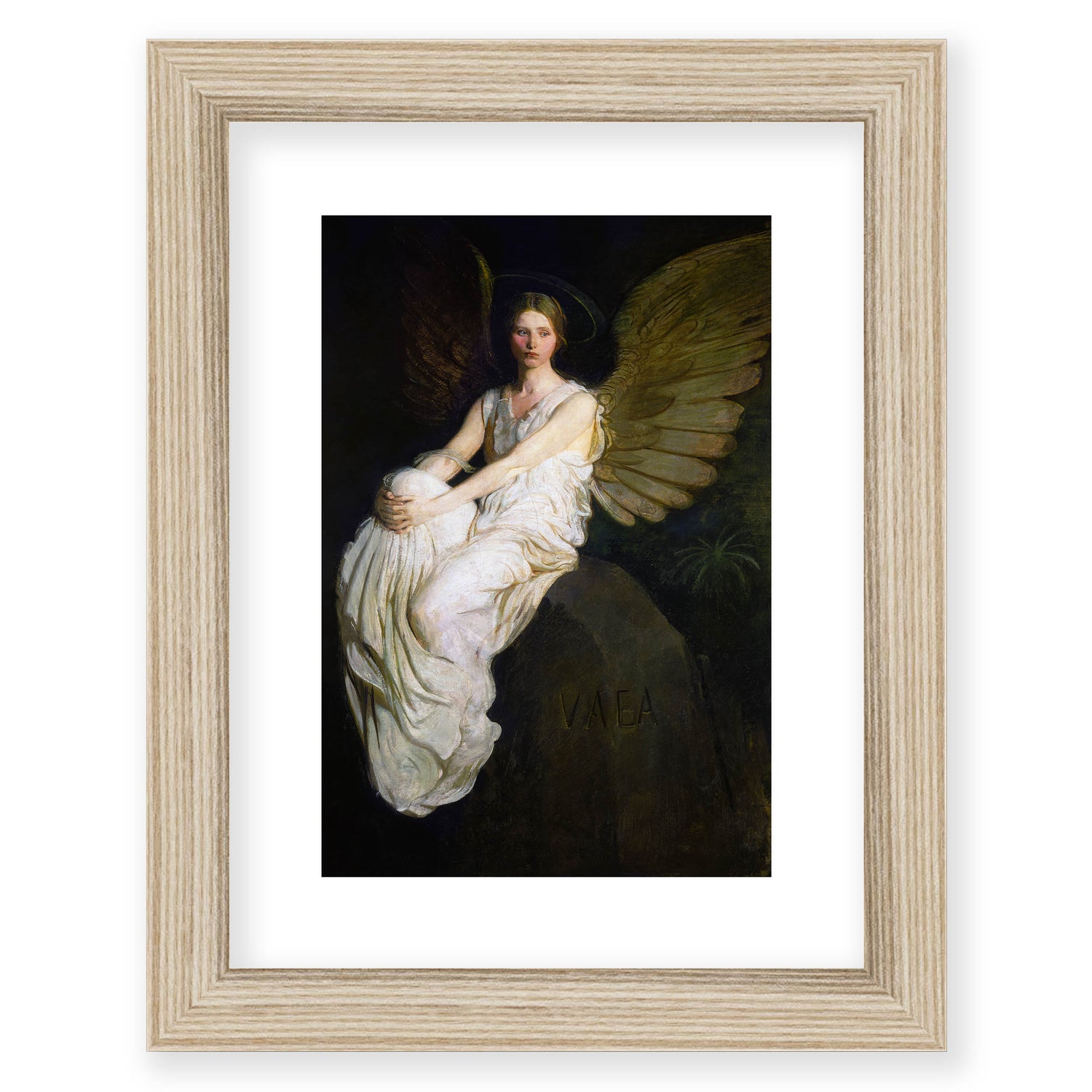 Abbott Handerson Thayer - Stevenson Memorial. Natural Wood Framed and Mounted Print