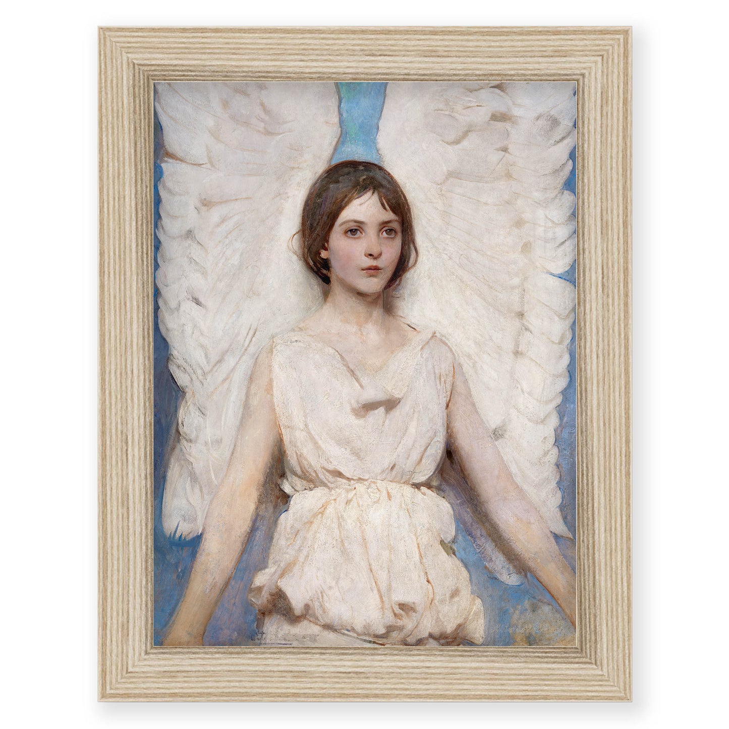 Abbott Handerson Thayer - Angel. Real Wood Famed Print