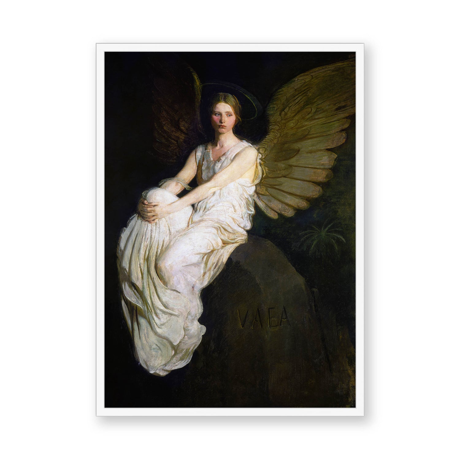 Abbott Handerson Thayer - Stevenson Memorial. White Framed Print