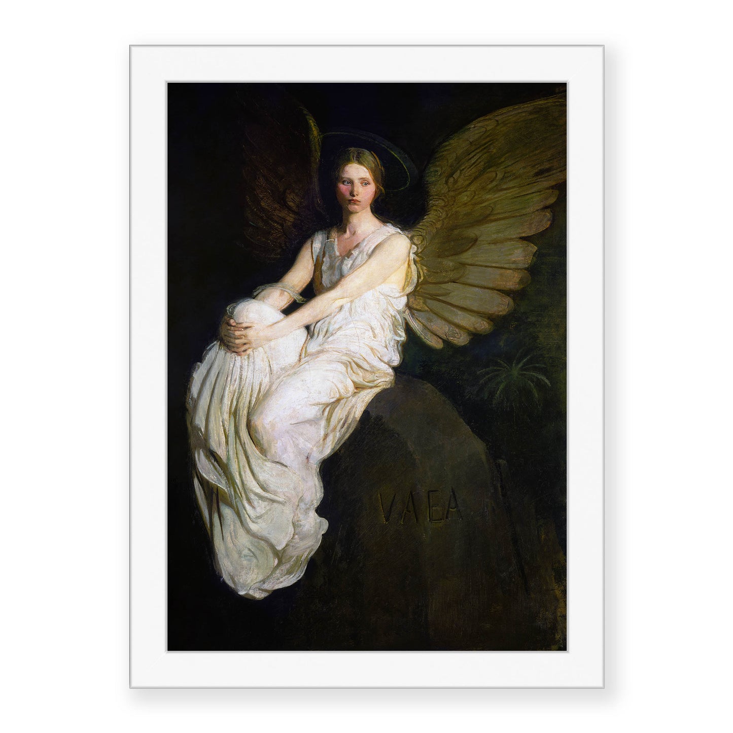 Abbott Handerson Thayer - Stevenson Memorial. White Framed Print