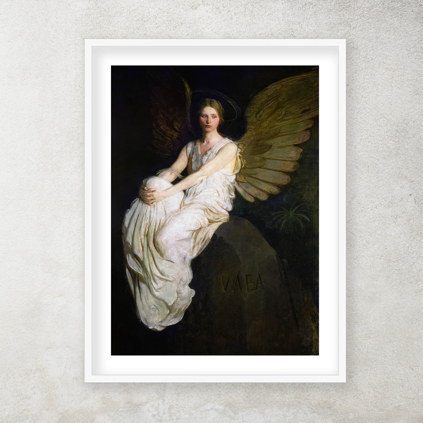 Abbott Handerson Thayer - Stevenson Memorial. White Framed and Mounted Print