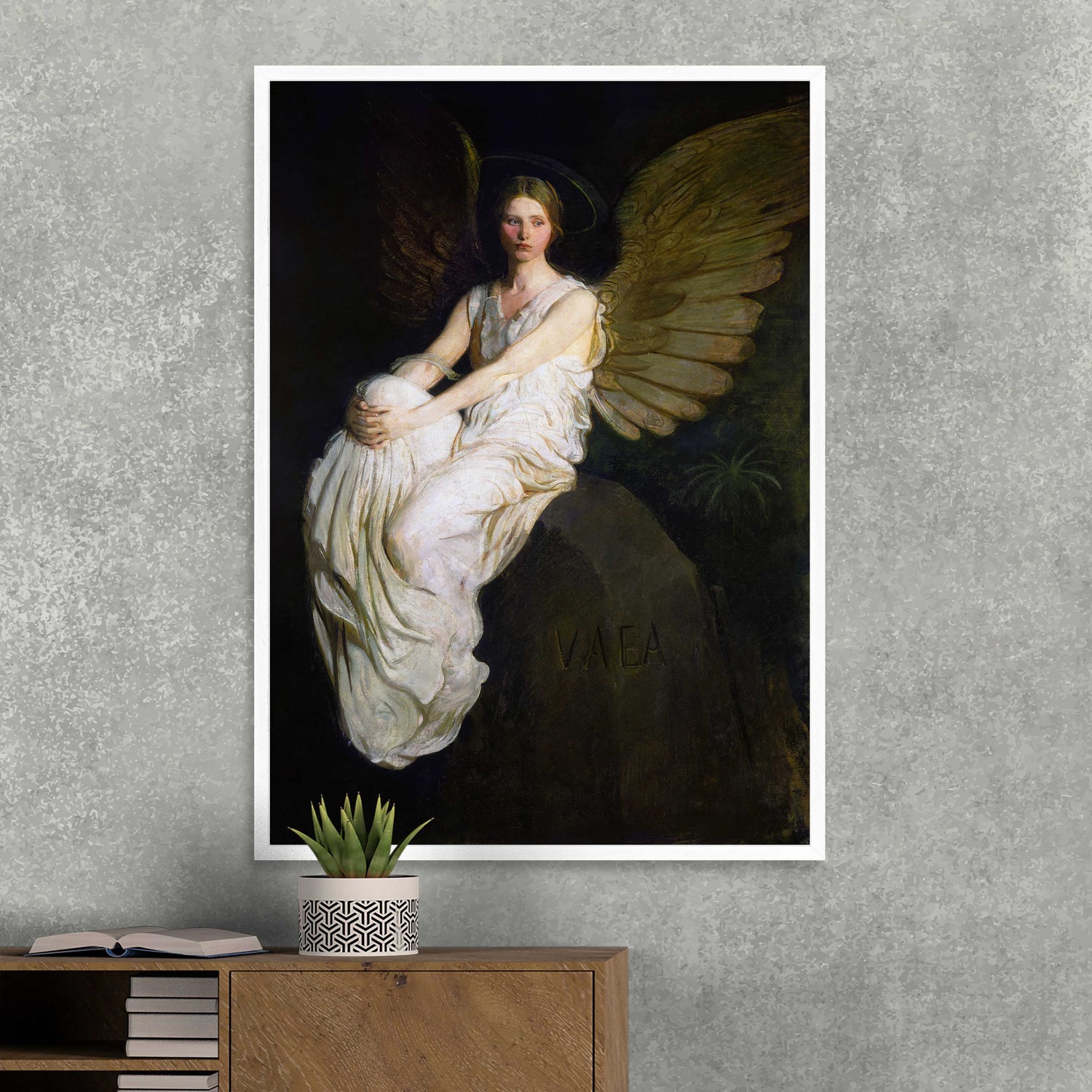 Abbott Handerson Thayer - Stevenson Memorial. White Framed Print