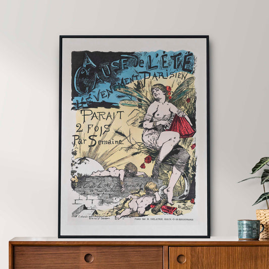 Adolphe Willette - Vintage Parisien Poster - Black Framed Print