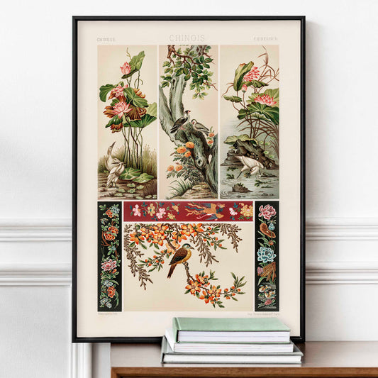 Albert Racinet - Chinese pattern from L'ornement Polychrome No.4