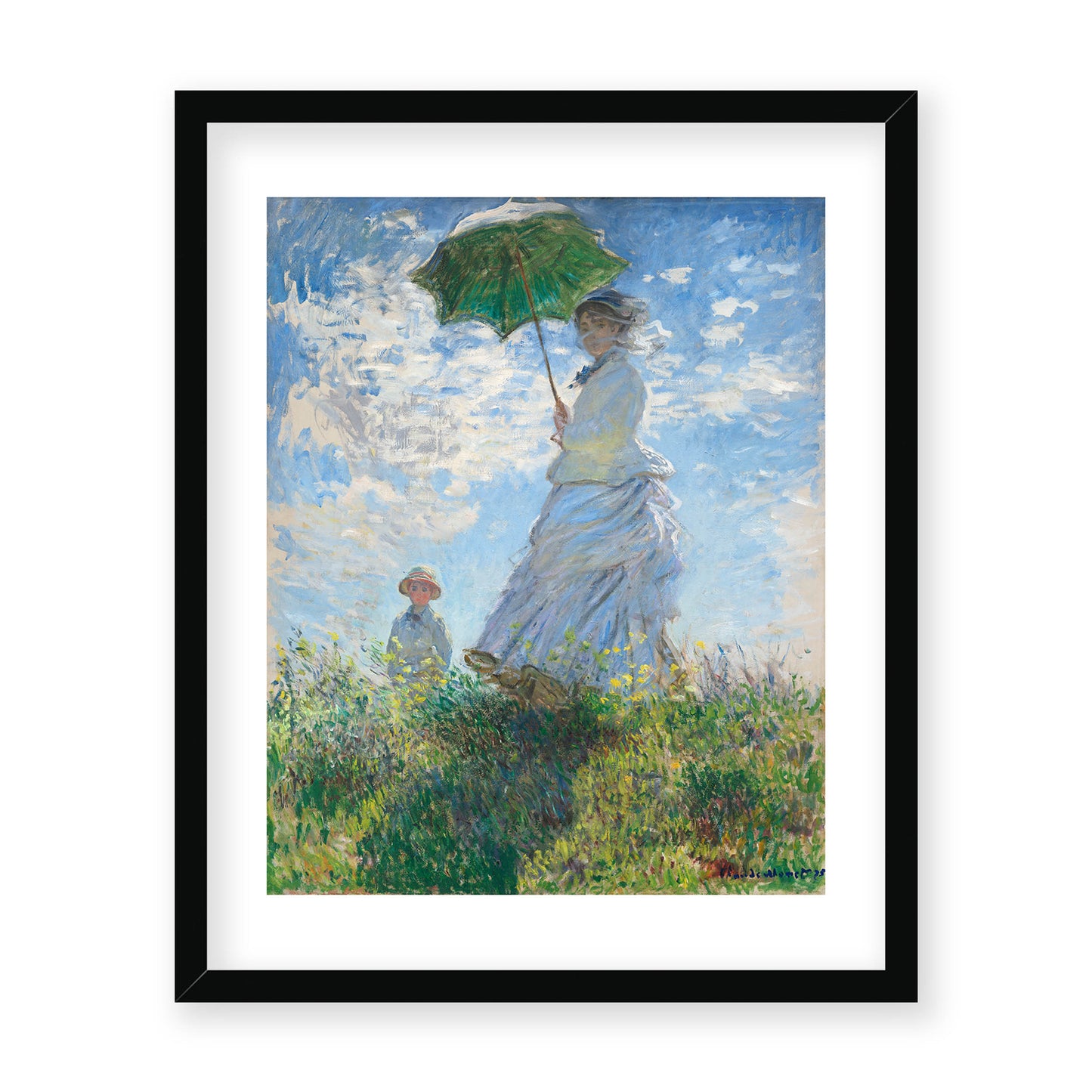 Claude Monet - Woman with a Parasol / Madame Monet and Her Son