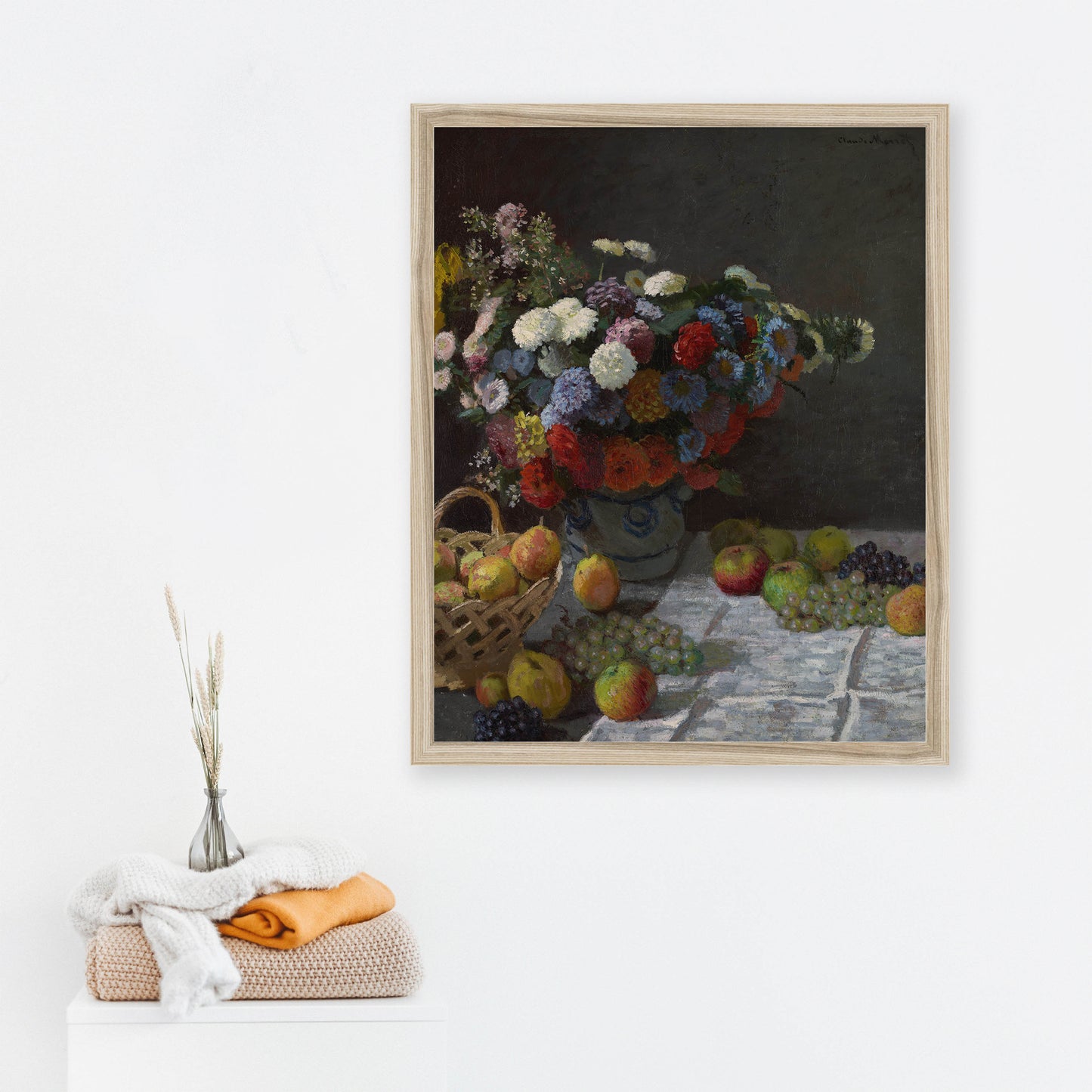 Claude Monet - Still life with flowers and fruit