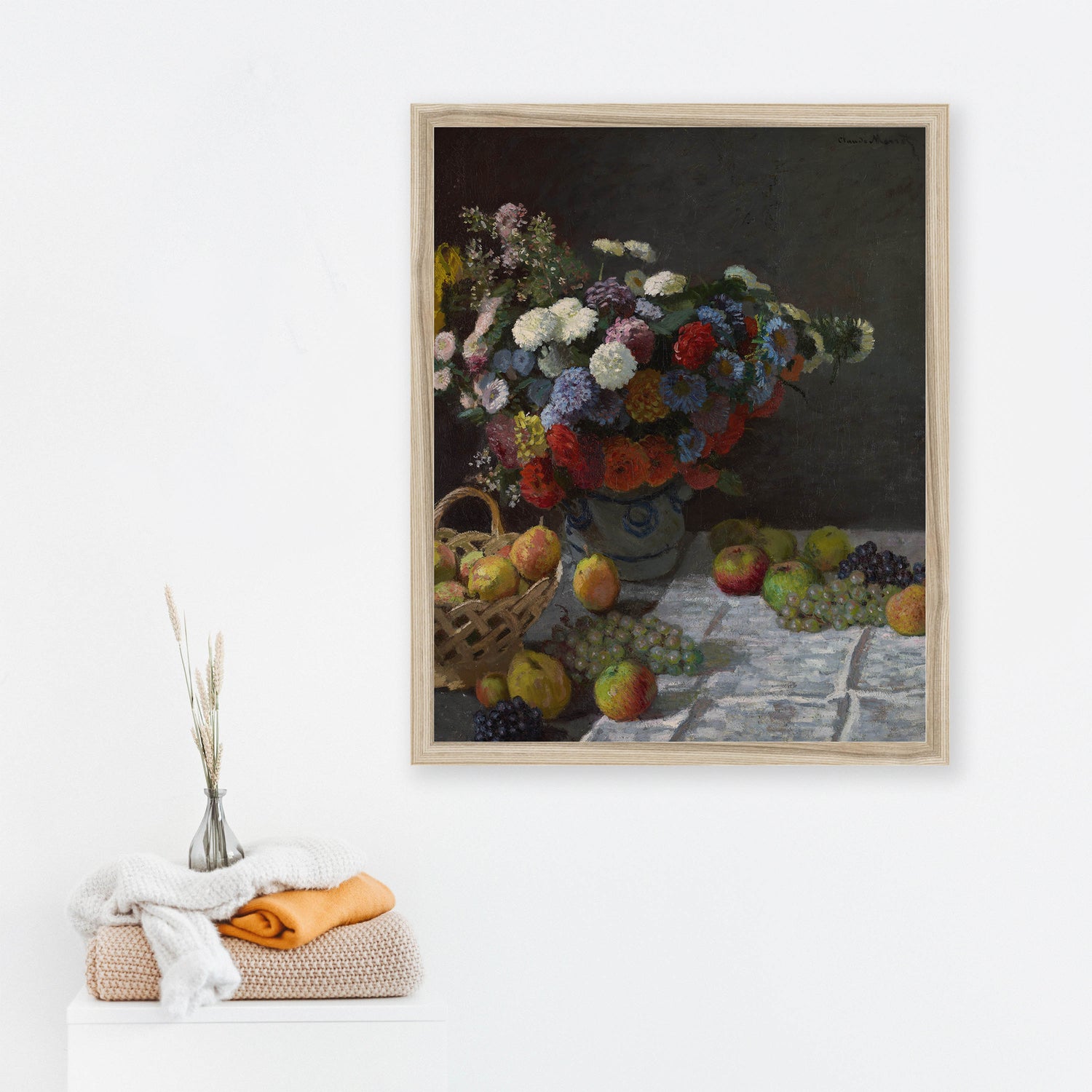 Claude Monet Still life with flowers and fruit