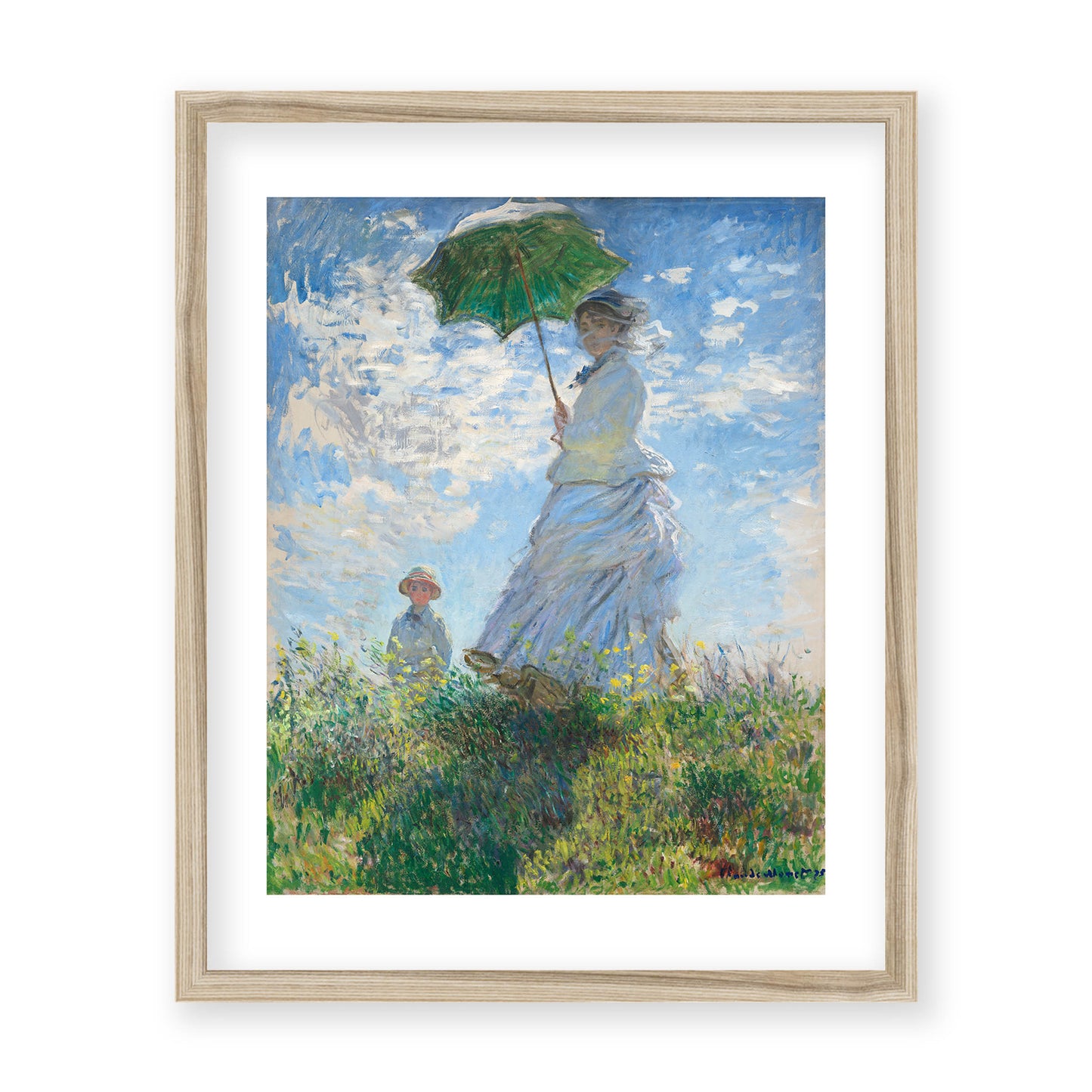 Claude Monet - Woman with a Parasol / Madame Monet and Her Son