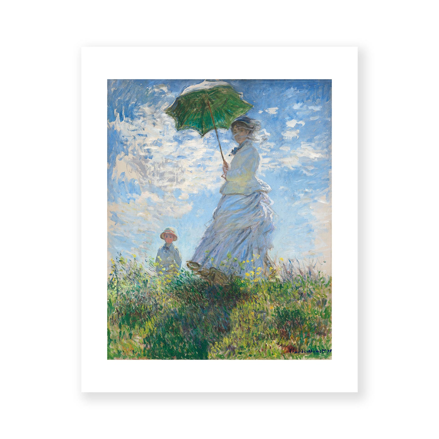 Claude Monet - Woman with a Parasol / Madame Monet and Her Son