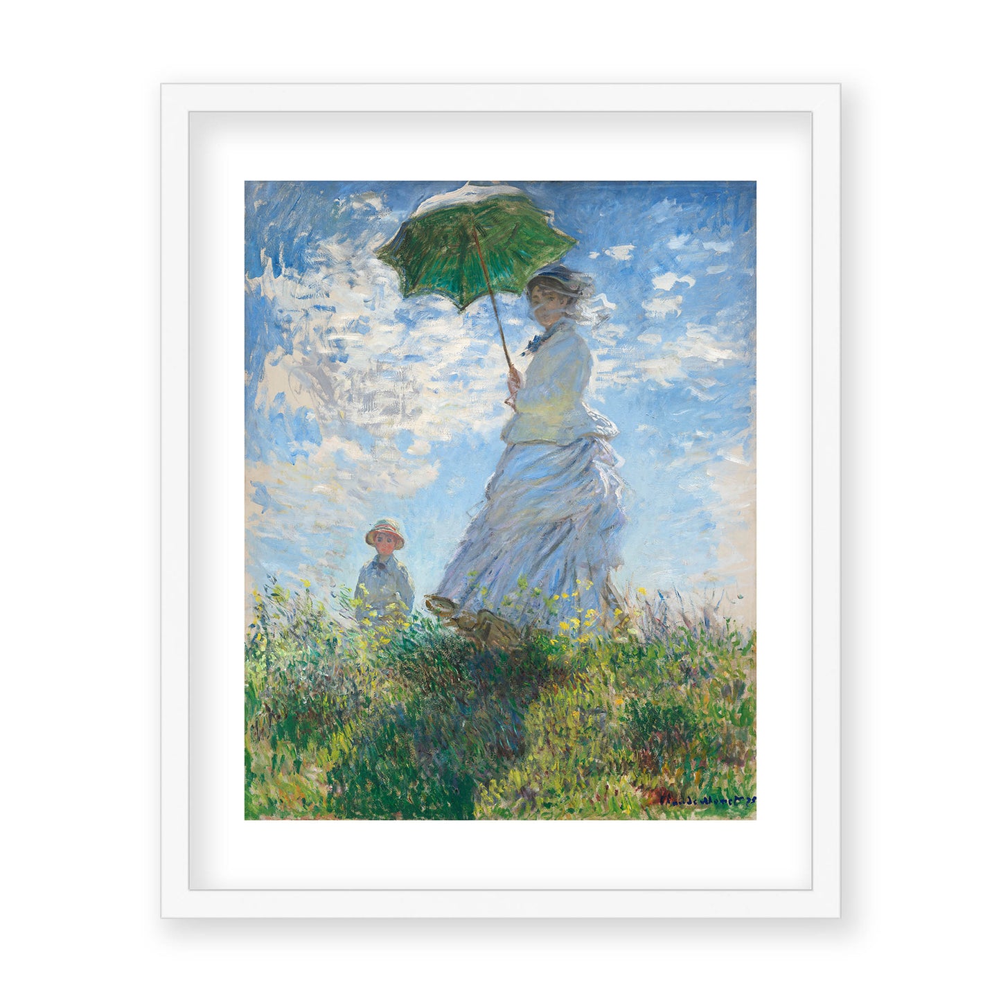 Claude Monet - Woman with a Parasol / Madame Monet and Her Son