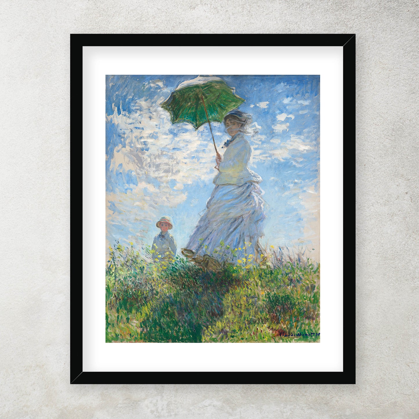 Claude Monet - Woman with a Parasol / Madame Monet and Her Son