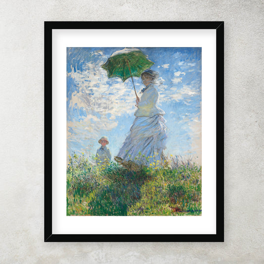 Claude Monet - Woman with a Parasol / Madame Monet and Her Son