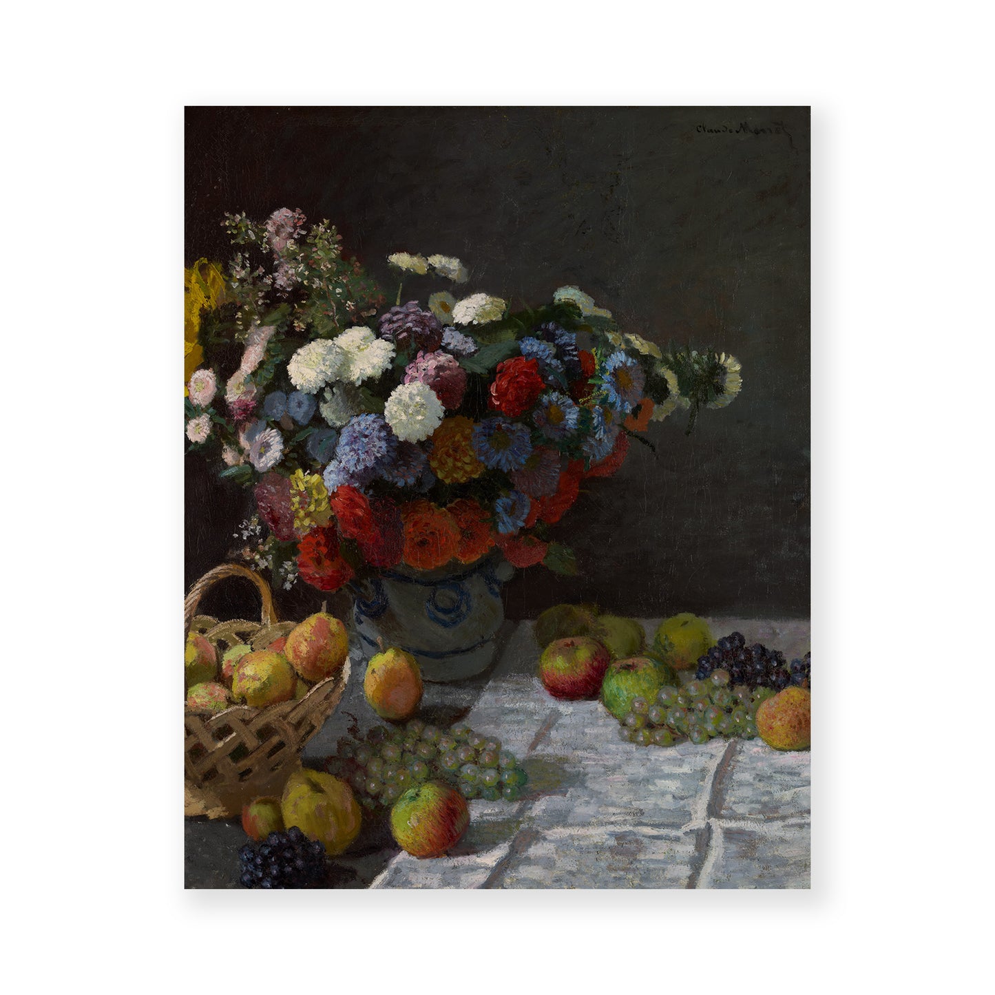 Claude Monet - Still life with flowers and fruit