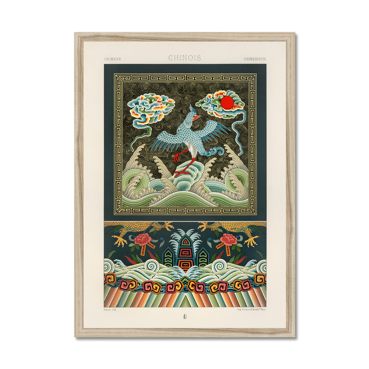 Albert Racinet - Chinese pattern from L'ornement Polychrome No.2