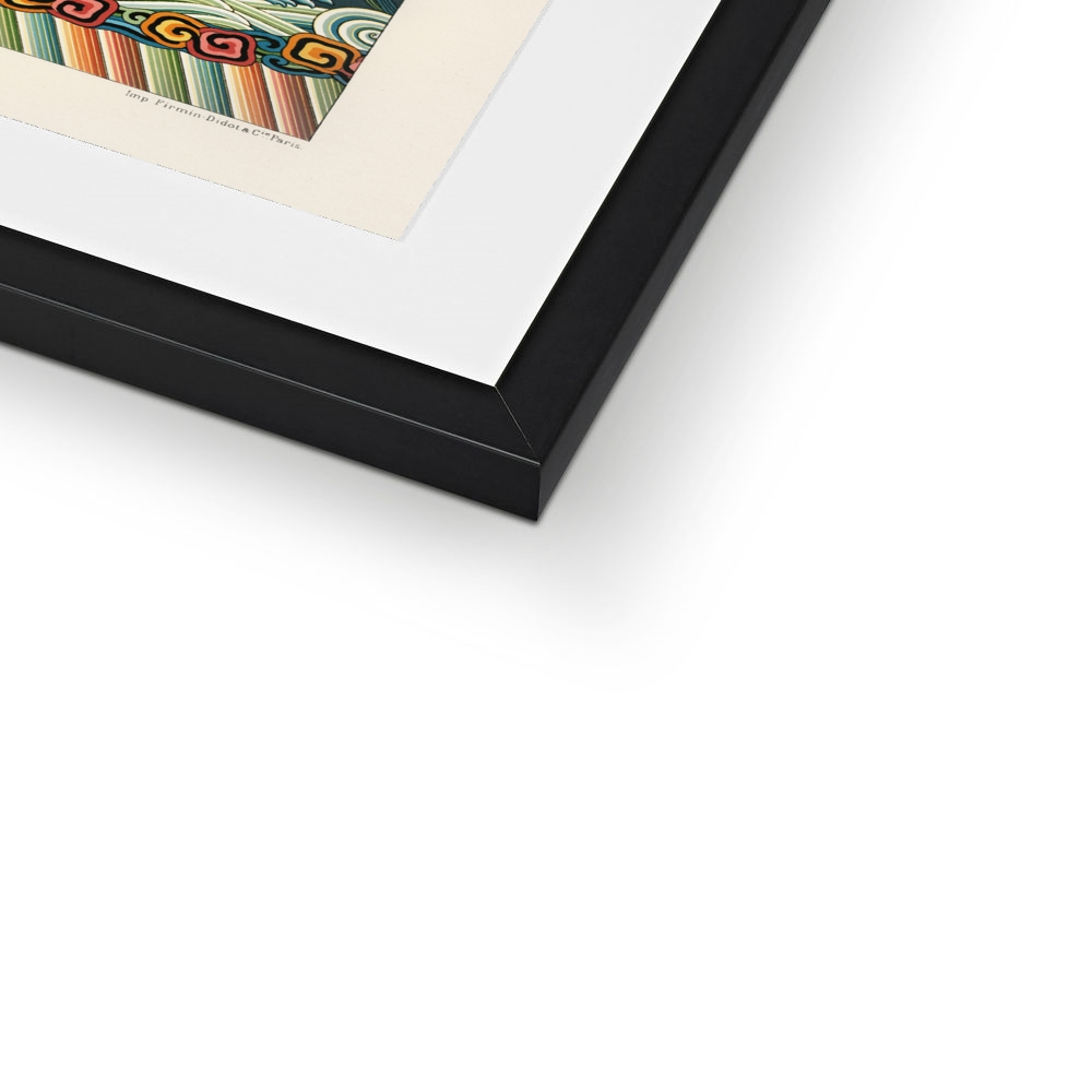 Albert Racinet - Chinese pattern from L'ornement Polychrome No.2 - Black Framed and Mounted Print